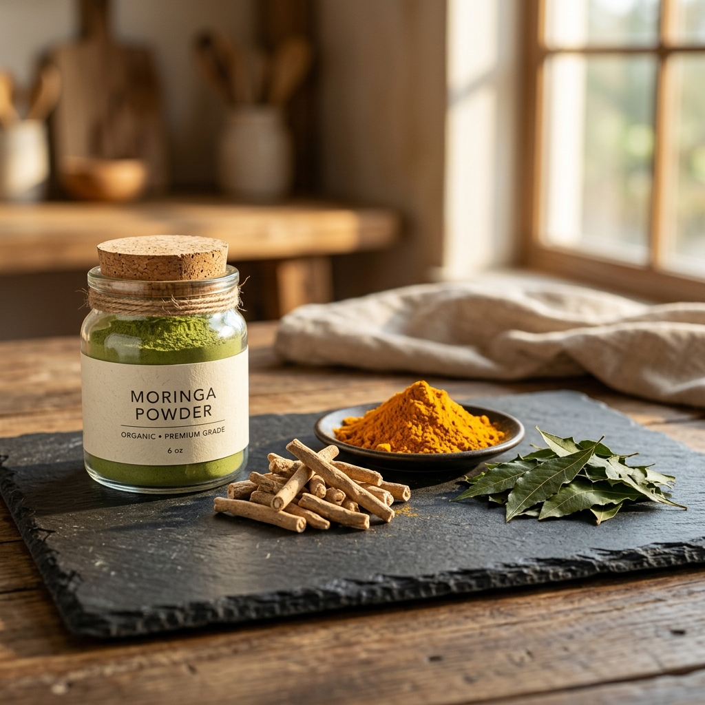 Moringa ashwagandha turmeric ayurvedic products
