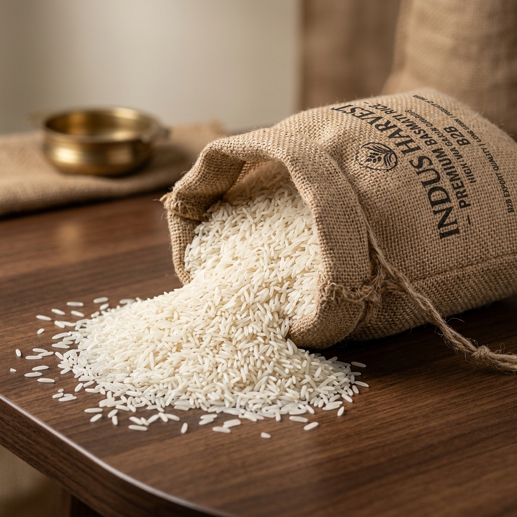 Premium Basmati rice grains